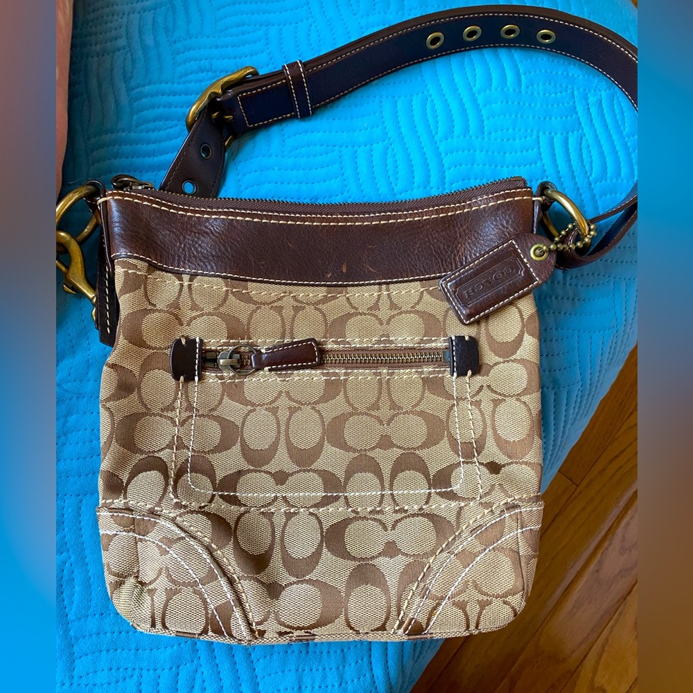 Signature Print Coach Crossbody Bag